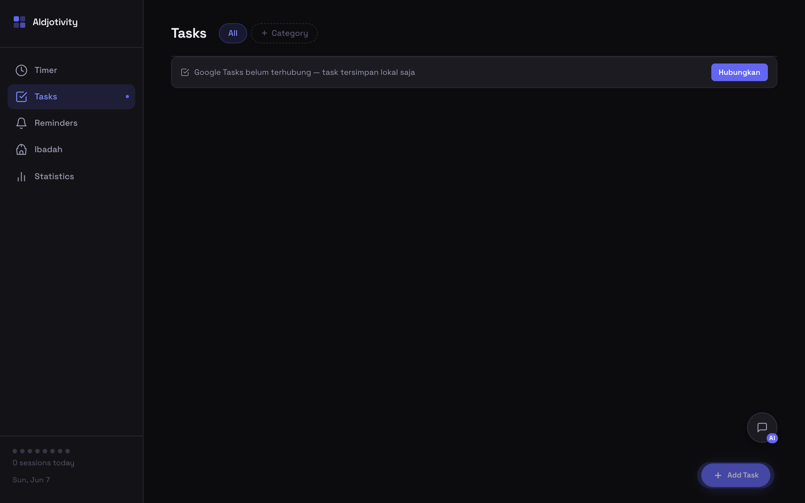 Aldjotivity — tangkapan layar 2