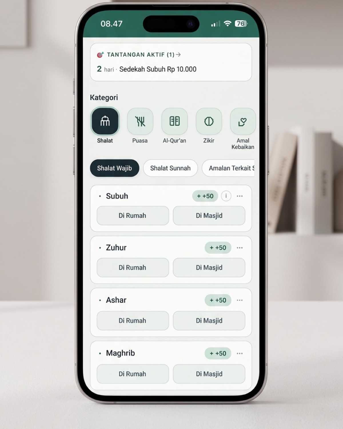 DWT — Tracker Ibadah — Catat ibadah harian