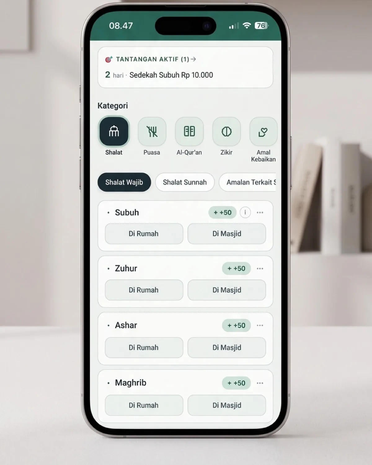 DWT — Tracker Ibadah — Catat ibadah harian
