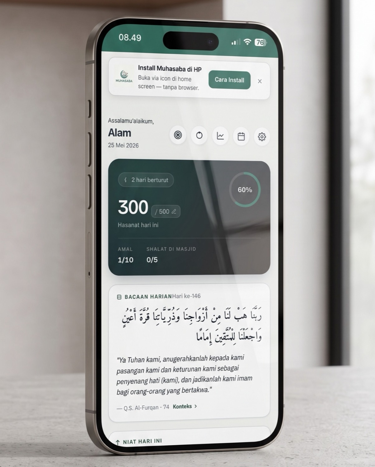 DWT — Tracker Ibadah