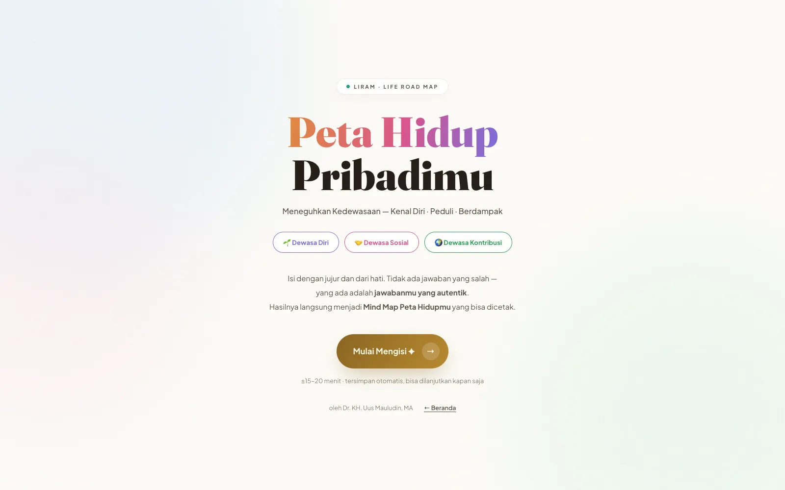 LIRAM — Kanvas peta hidup