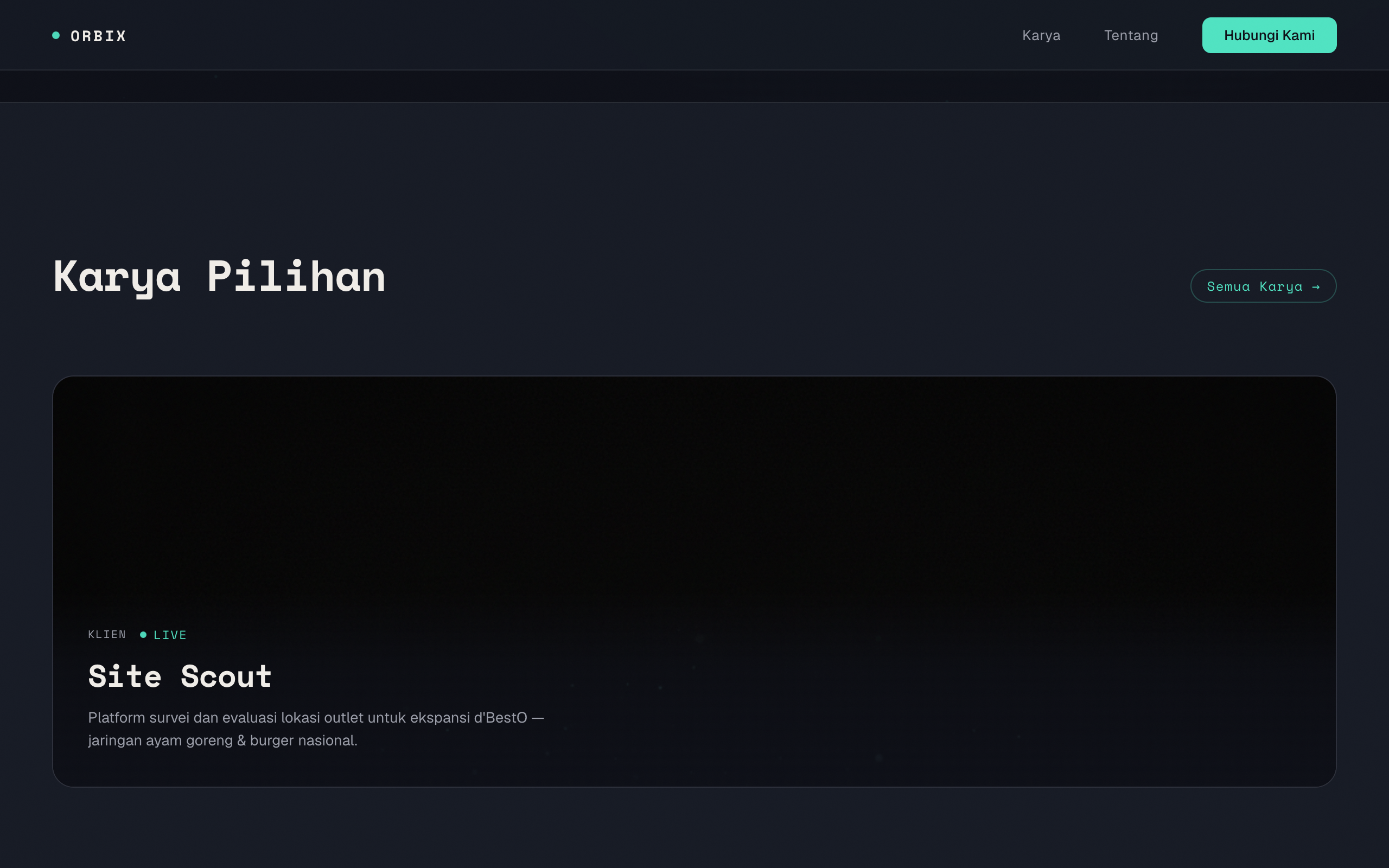 Orbix Portfolio — tangkapan layar 2