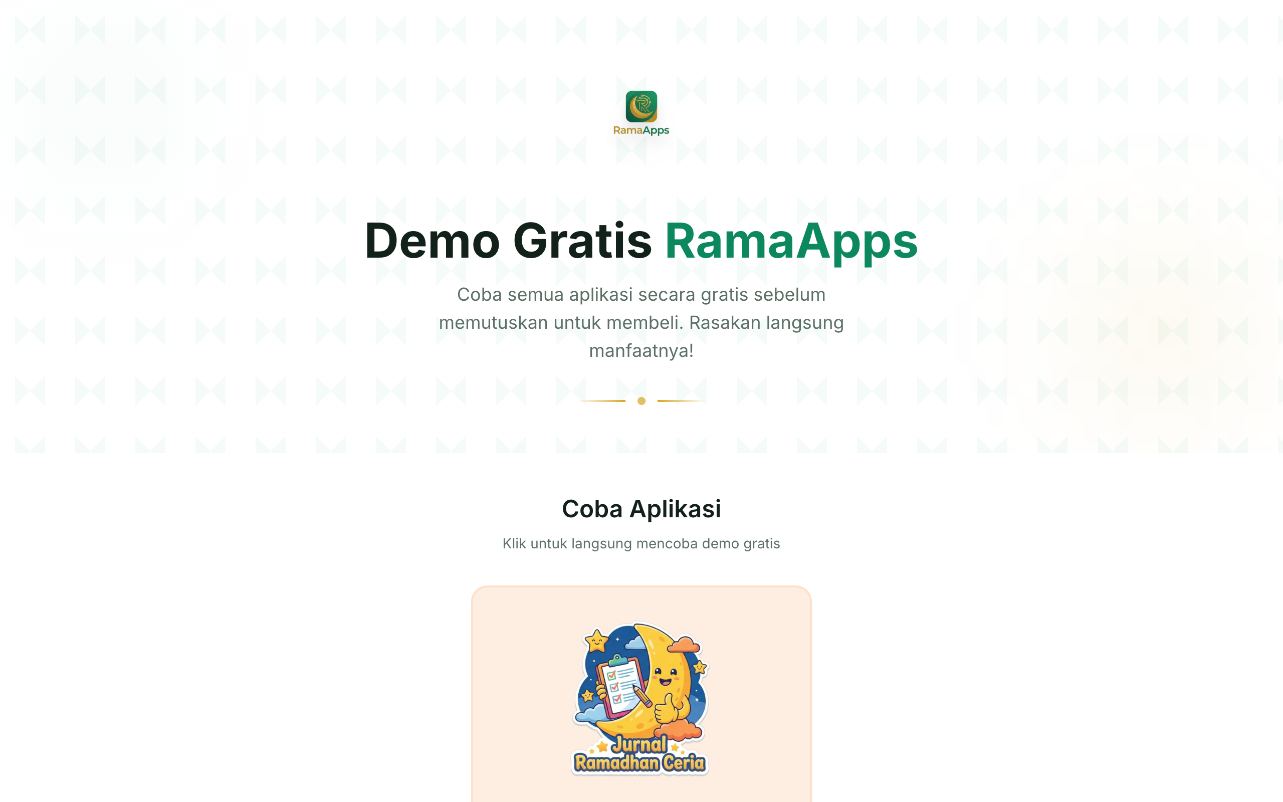 Ramadhan Hub Demo