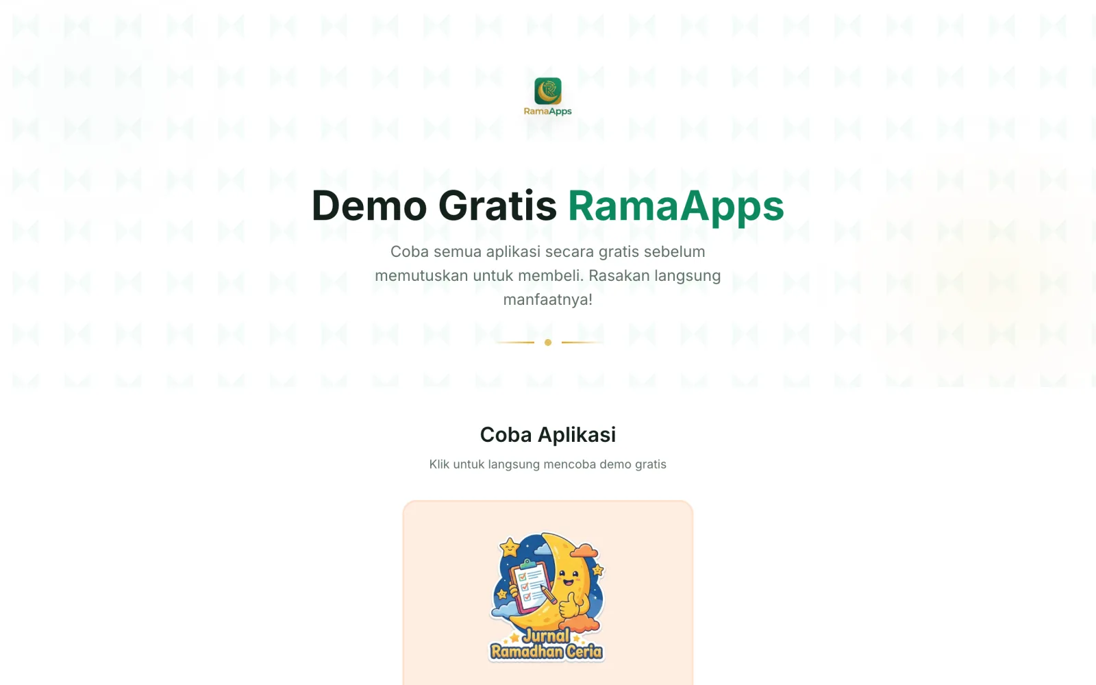 Ramadhan Hub Demo